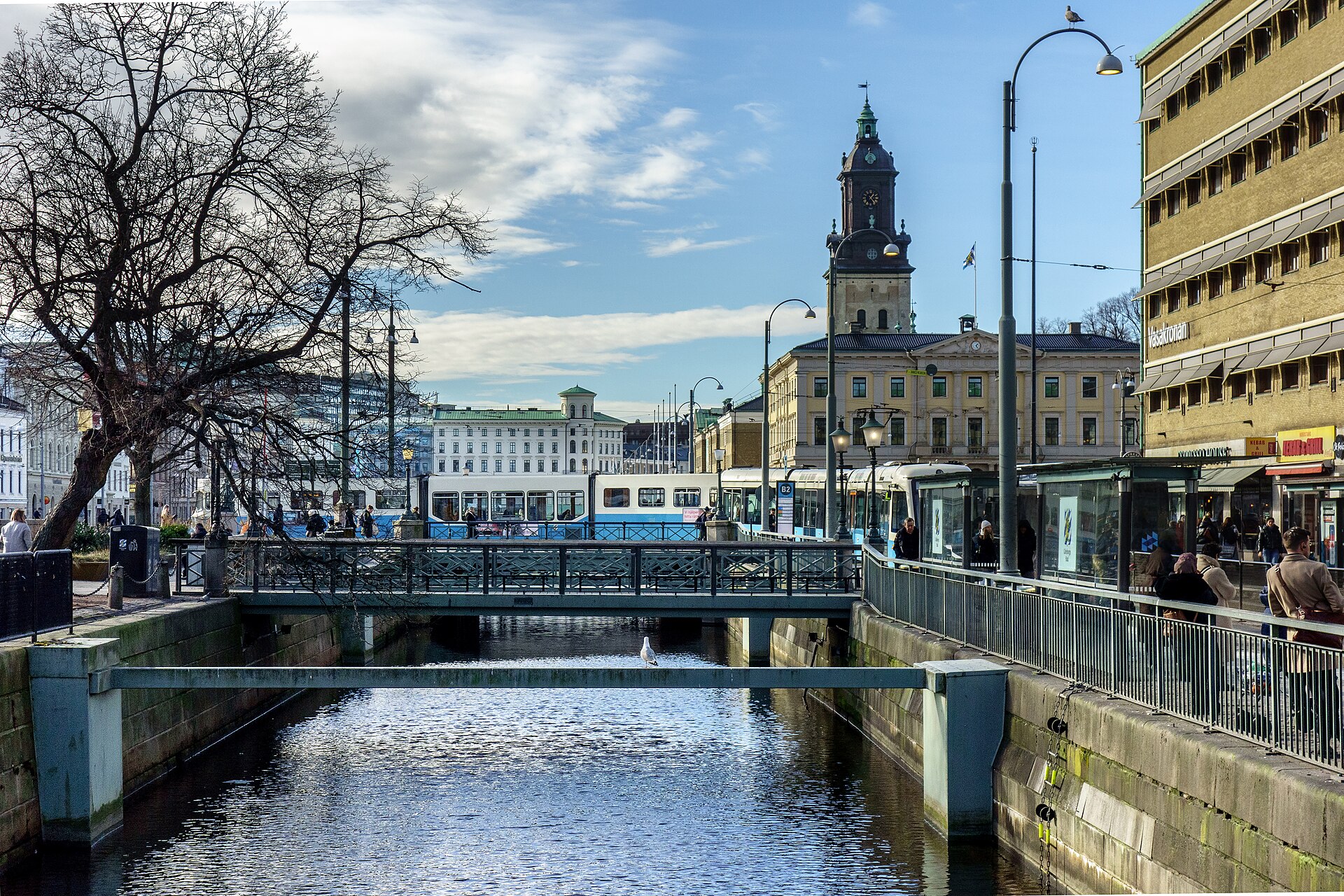 Gothenburg cityscape at Brunnsparksbron