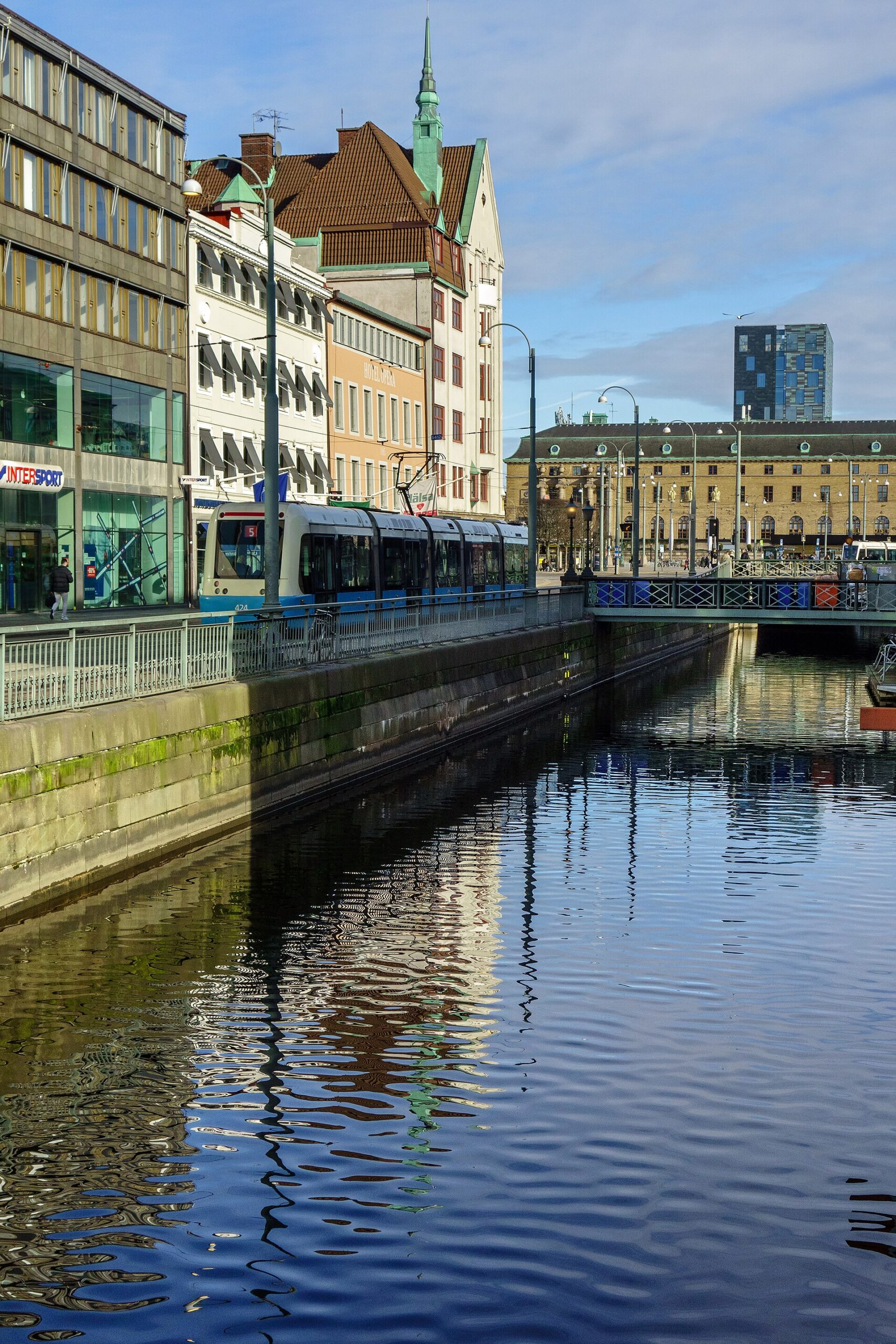 Buildings along Fattighusan canal in Gothenburg
